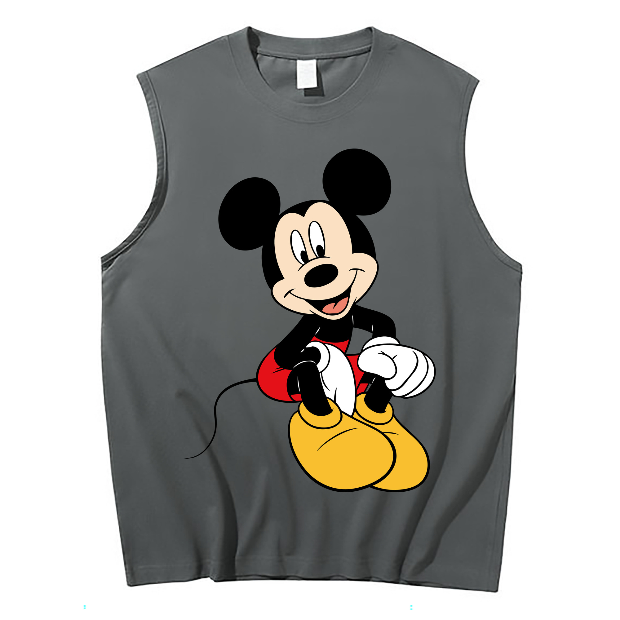 ミッキーマウス Mickey Mouse コットン100％タンクトップ（フロントプリント）
